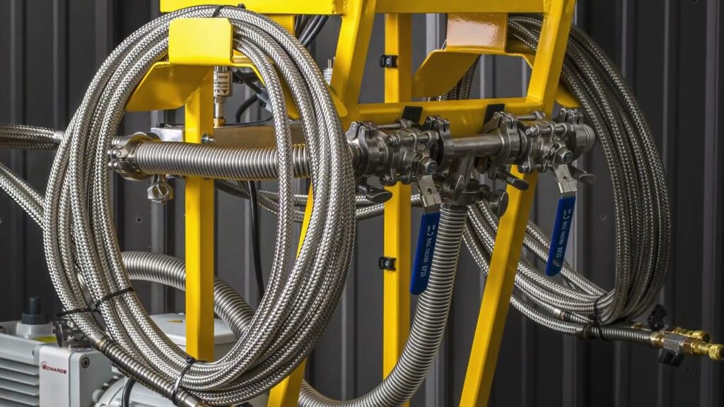 Vacuum pump cart hoses, custom lengths