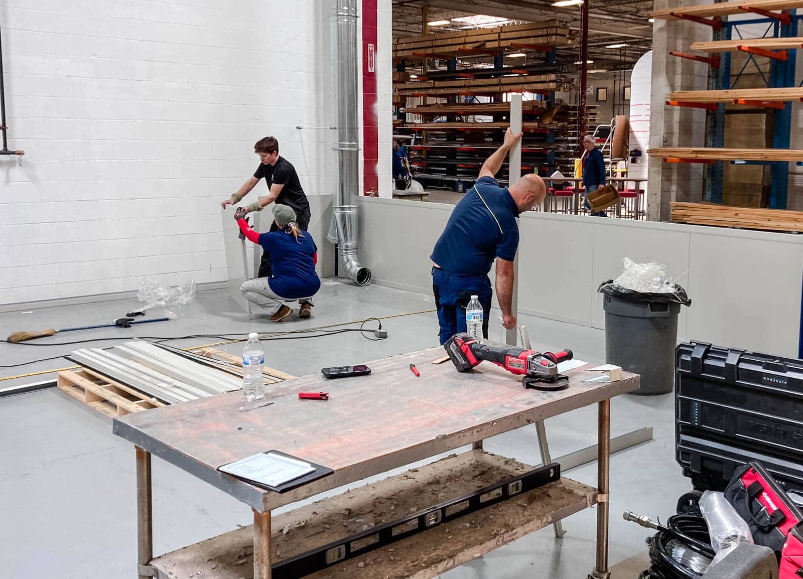 Airserco team members installing a2l system OEM Manufacturing Plant