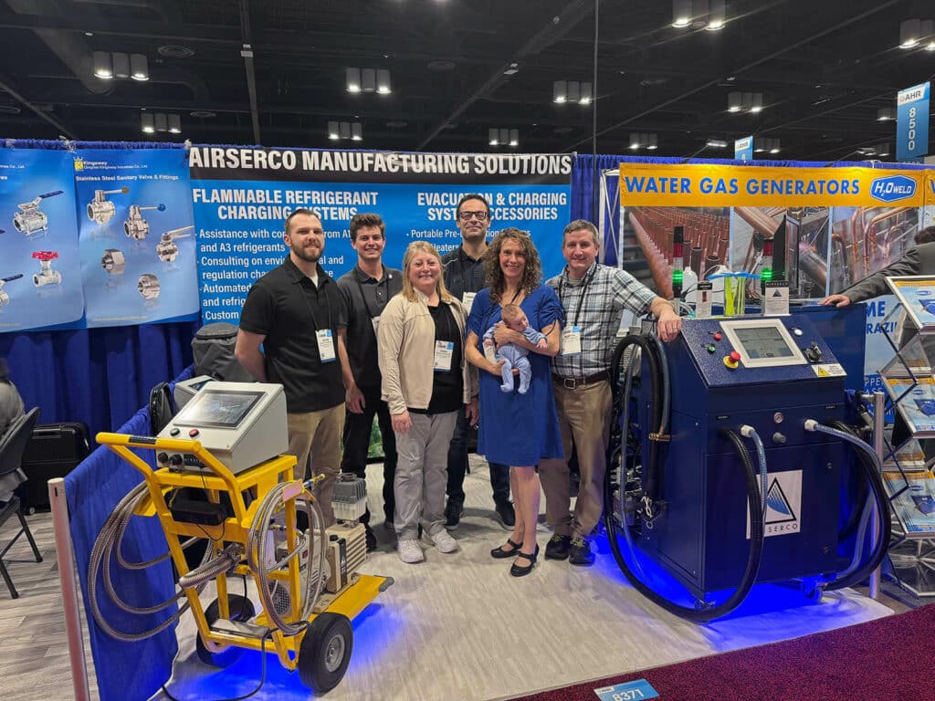 airserco team photo at hvacr event