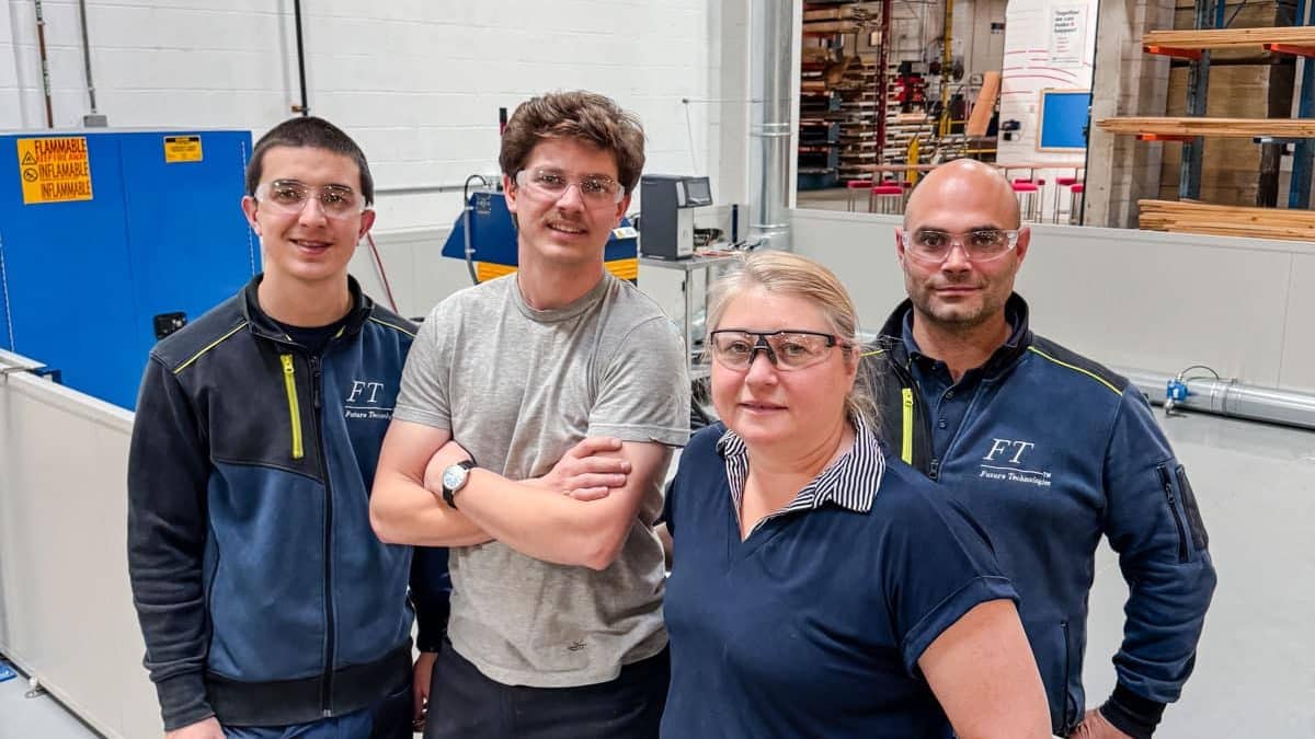 Airserco team members at an A2L Systems install for HVACR OEM Manufacturing Plant