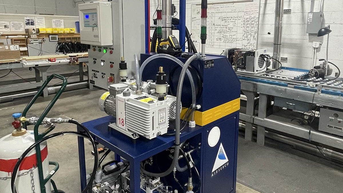 A2L Charging Statin and Evacuation Pump for HVACR Manufacturing Plant