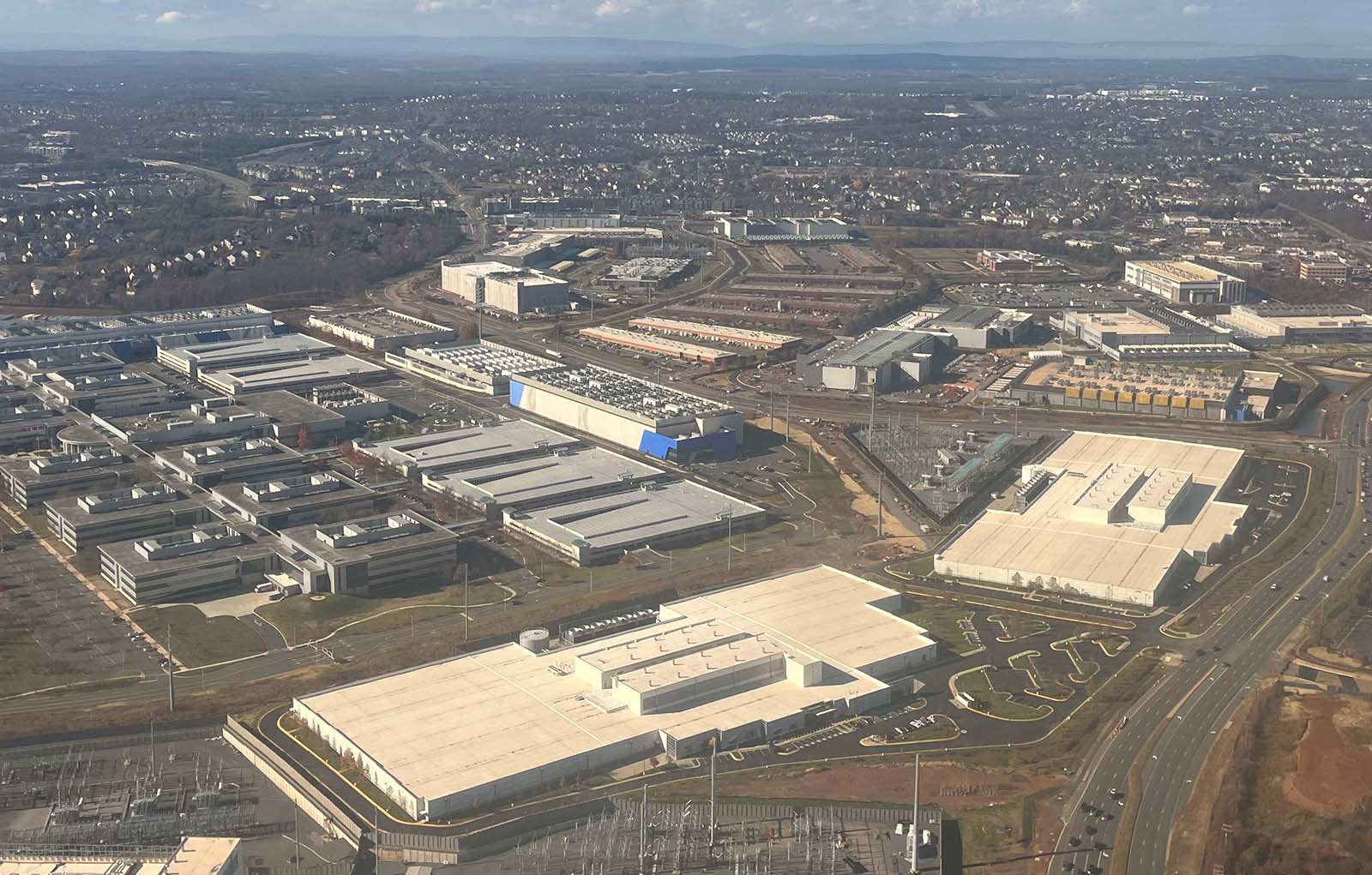 Data Center HVAC Cooling Aereal View